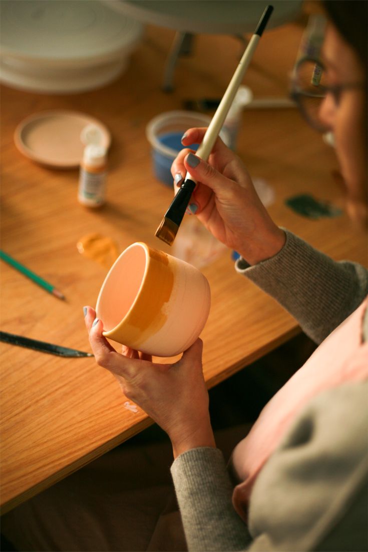 Painting clay artwork